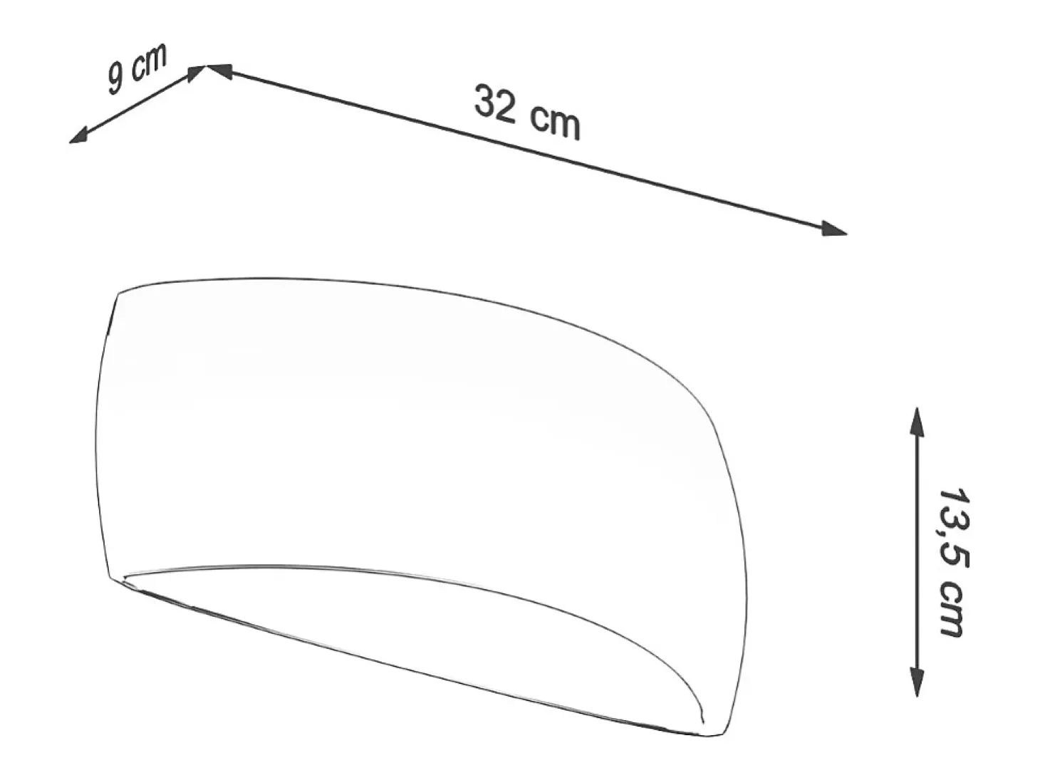Lámparas de pared Torow moderno de cerámica - 1 fuentes luminosas 3000K - L.32 x A.13,5 cm - blanco