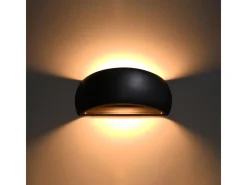 Lámparas de pared Torow moderno de cerámica - 1 fuentes luminosas 4000K - L.32 x A.14 cm - negro