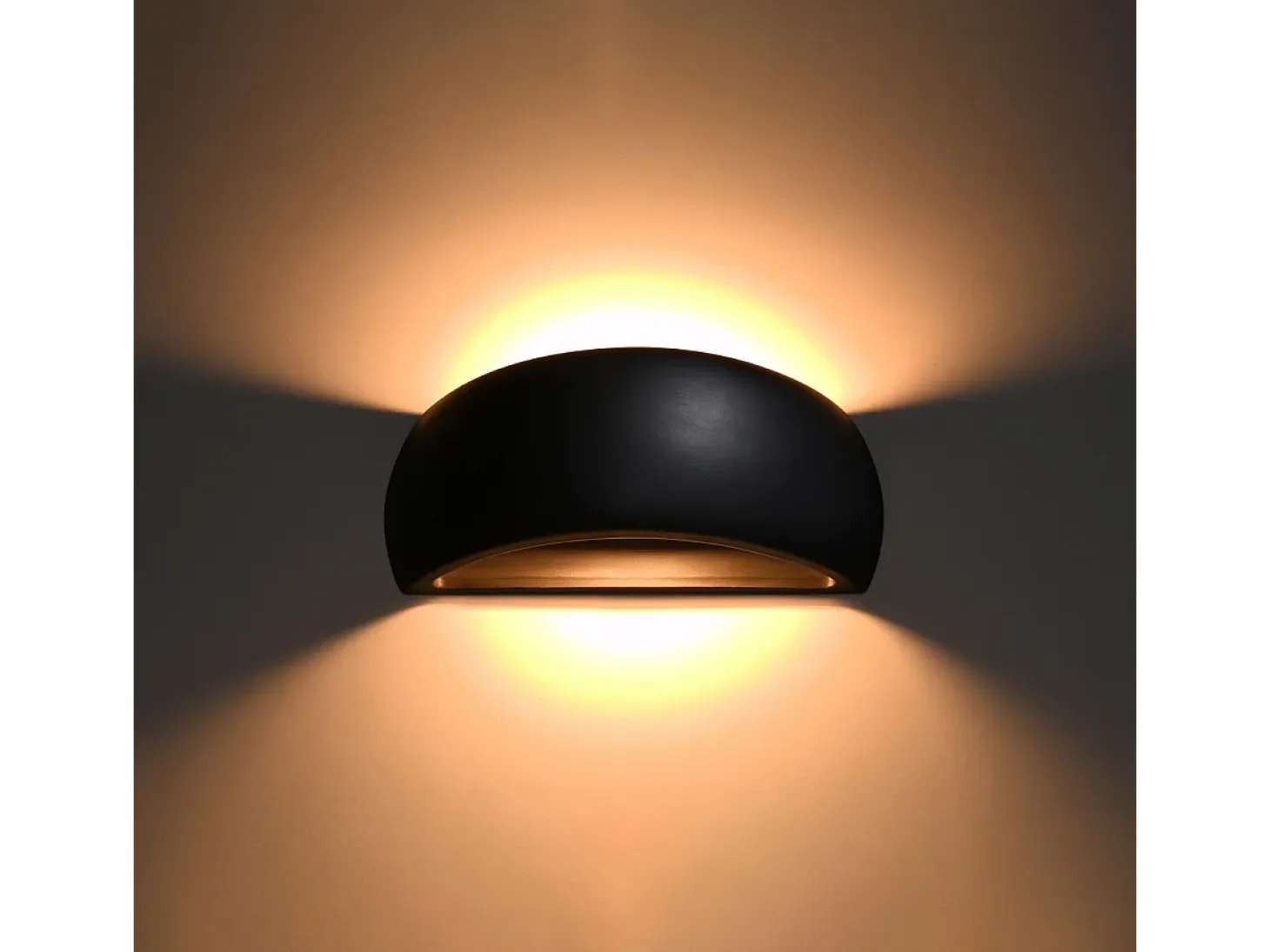 Lámparas de pared Torow moderno de cerámica - 1 fuentes luminosas 4000K - L.32 x A.14 cm - negro