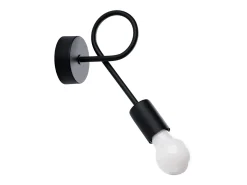 Lámparas de pared Varilex industrial de acero - 1 fuentes luminosas 4000K - L.23 x A.19 cm - negro