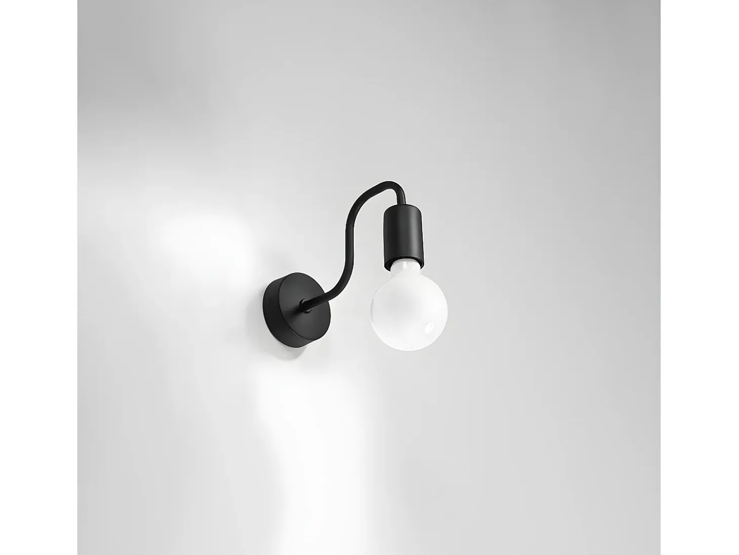 Lámparas De Pared Vector Industrial De Acero - 1 Fuentes Luminosas - L.8,5 X A.20 Cm - Negro