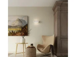 Lámparas De Pared Vega Moderno De Cerámica - 1 Fuentes Luminosas - L.32,5 X A.9,5 Cm - Blanco