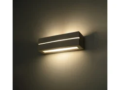 Lámparas De Pared Vega Moderno De Cerámica - 1 Fuentes Luminosas - L.32,5 X A.9,5 Cm - Blanco