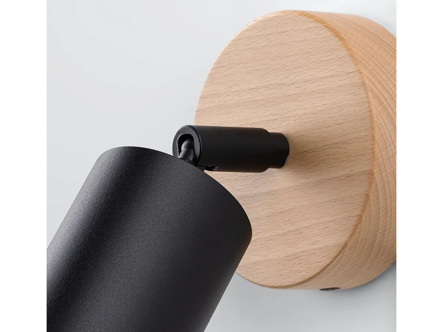 Lámparas De Pared Verdo Moderno De Acero/Madera - 1 Fuentes Luminosas - L.16 X A.16 Cm - Madera Negra