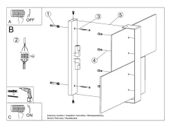 Lámparas de pared Verre moderno de acero/vidrio - 2 fuentes luminosas 4000K - L.39 x A.28 cm - blanco
