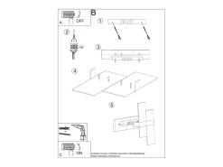 Lámparas de pared Verre moderno de acero/vidrio - 2 fuentes luminosas 4000K - L.39 x A.28 cm - cromo/blanco