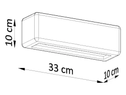 Lámparas de pared Vivin moderno de cerámica - 1 fuentes luminosas 4000K - L.33 x A.10 cm - blanco