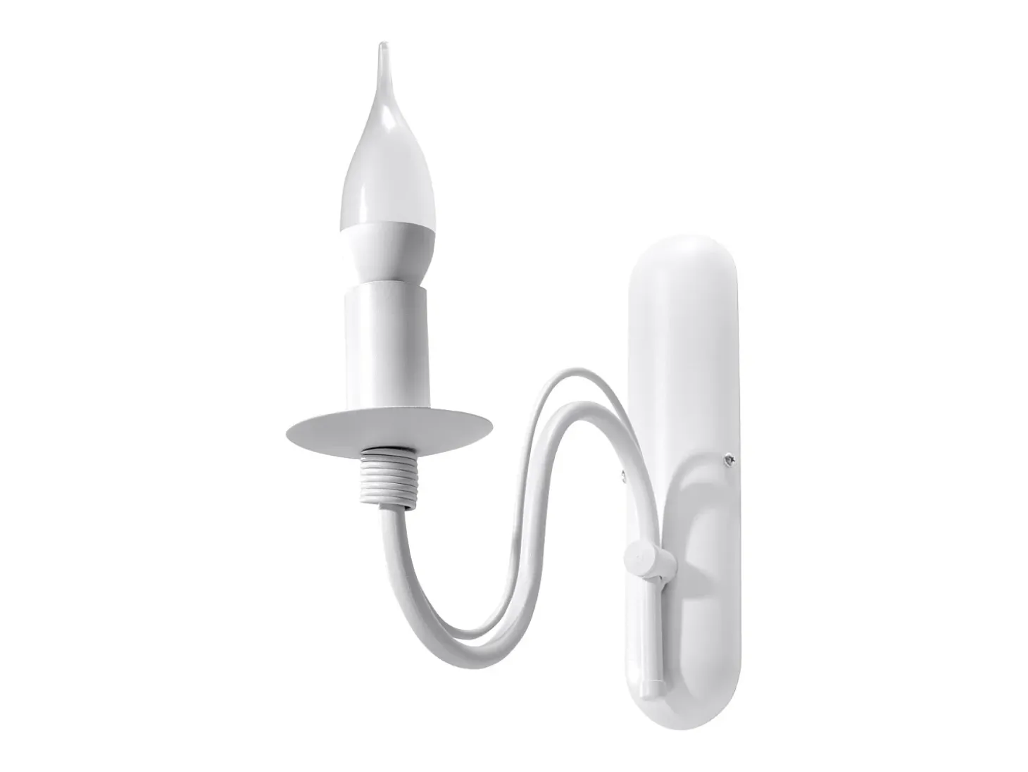 Lámparas de pared Vivow moderno de acero - 1 fuentes luminosas 4000K - L.6 x A.25 cm - blanco