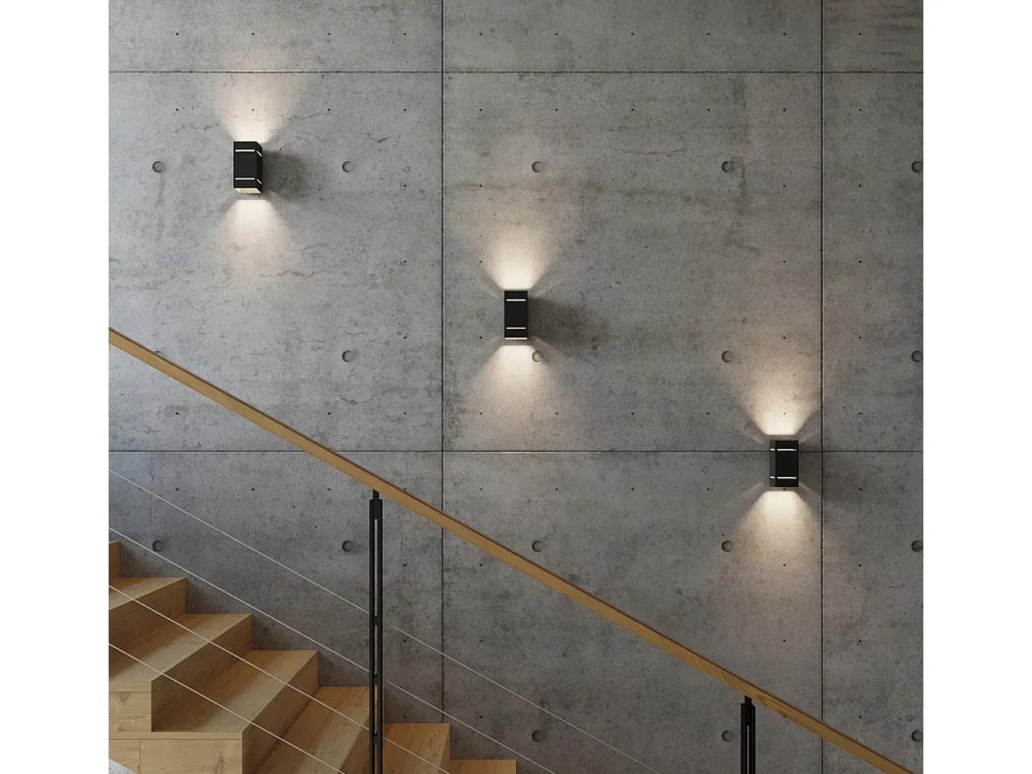 Lámparas de pared Vivus desván de aluminio - 1 fuentes luminosas 3000K - L.10 x A.20 cm - negro