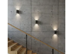 Lámparas de pared Vivus desván de aluminio - 1 fuentes luminosas 4000K - L.10 x A.20 cm - negro