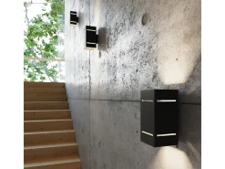 Lámparas de pared Vivus desván de aluminio - 1 fuentes luminosas 4000K - L.10 x A.20 cm - negro