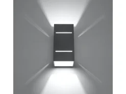 Lámparas de pared Vivus desván de aluminio - 1 fuentes luminosas 4000K - L.10 x A.20 cm - gris