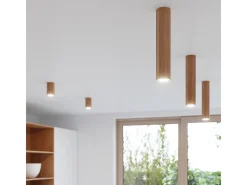 Lámparas de pared Xenor escandinavo de madera - 1 fuentes luminosas 4000K - L.8 x A.17,5 cm - roble
