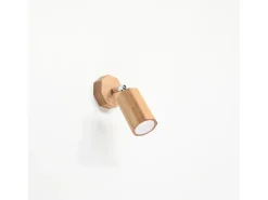 Lámparas de pared Xenor escandinavo de madera - 1 fuentes luminosas 3000K - L.8 x A.17,5 cm - roble