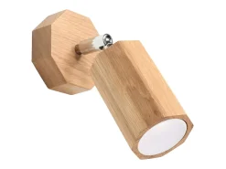 Lámparas de pared Xenor escandinavo de madera - 1 fuentes luminosas 3000K - L.8 x A.17,5 cm - roble