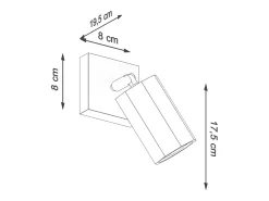 Lámparas de pared Xenor escandinavo de madera - 1 fuentes luminosas 3000K - L.8 x A.17,5 cm - roble