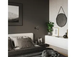 Lámparas de pared Xilar moderno de acero - 1 fuentes luminosas 4000K - L.8 x A.52 cm - negro