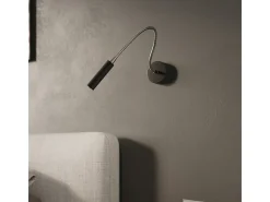 Lámparas de pared Xilar moderno de acero - 1 fuentes luminosas 4000K - L.8 x A.52 cm - negro