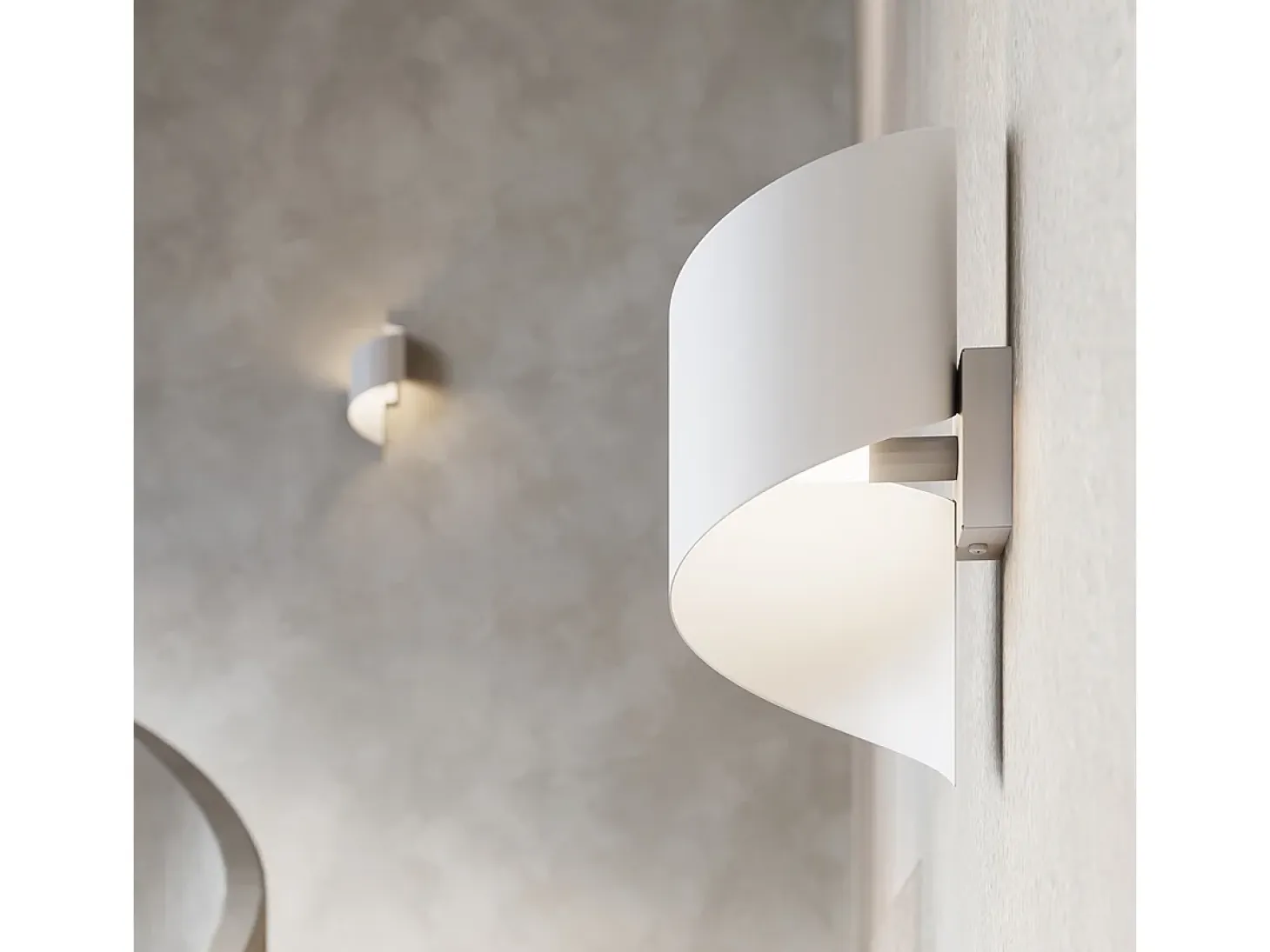 Lámparas de pared Zaltonia moderno de acero - 1 fuentes luminosas 3000K - L.15 x A.31 cm - blanco