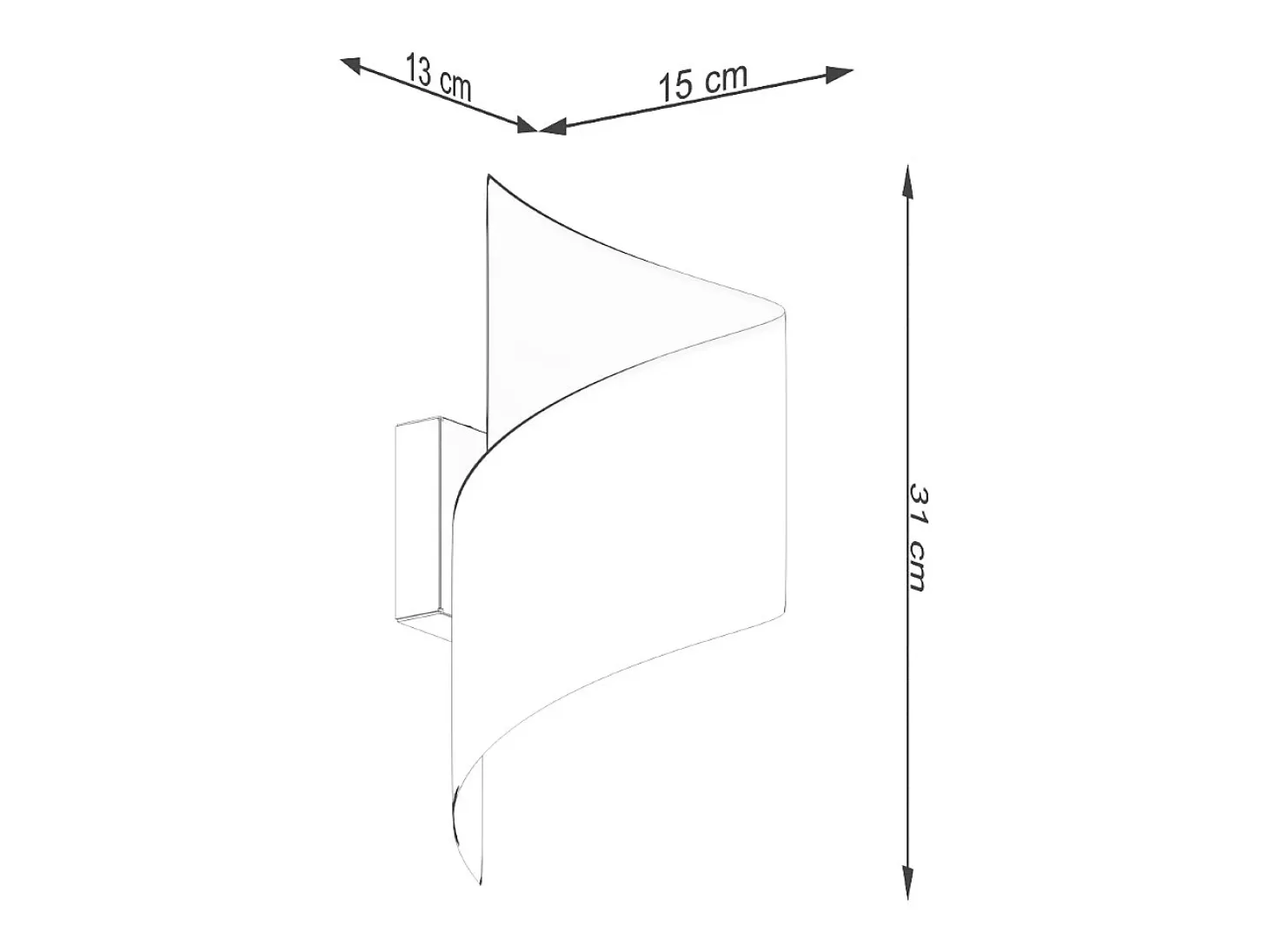 Lámparas de pared Zaltonia moderno de acero - 1 fuentes luminosas 3000K - L.15 x A.31 cm - blanco