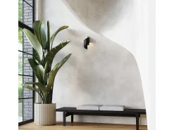 Lámparas de pared Zaltonia moderno de acero - 1 fuentes luminosas 3000K - L.15 x A.31 cm - negro