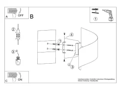 Lámparas de pared Zaltonia moderno de acero - 1 fuentes luminosas 4000K - L.15 x A.31 cm - blanco