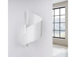 Lámparas de pared Zaltonia moderno de acero - 1 fuentes luminosas 4000K - L.15 x A.31 cm - blanco