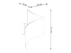 Lámparas de pared Zaltonia moderno de acero - 1 fuentes luminosas 4000K - L.15 x A.31 cm - negro