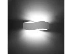 Lámparas de pared Zanila moderno de acero - 2 fuentes luminosas 4000K - L.40 x A.15 cm - blanco
