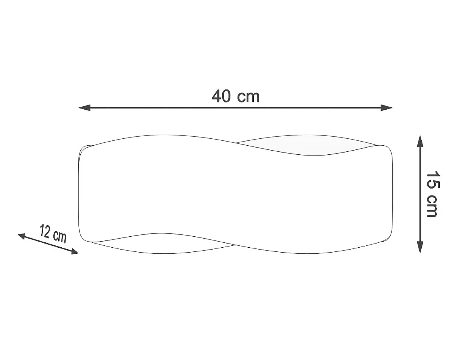 Lámparas de pared Zanila moderno de acero - 2 fuentes luminosas 3000K - L.40 x A.15 cm - blanco