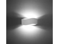 Lámparas de pared Zanila moderno de acero - 1 fuentes luminosas 4000K - L.30 x A.13 cm - blanco