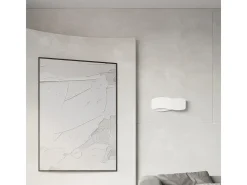 Lámparas de pared Zanila moderno de acero - 1 fuentes luminosas 4000K - L.30 x A.13 cm - blanco