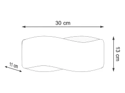 Lámparas de pared Zanila moderno de acero - 1 fuentes luminosas 3000K - L.30 x A.13 cm - blanco