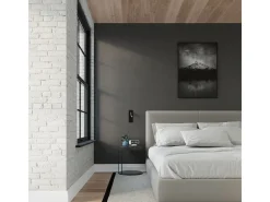 Lámparas de pared Zarenex moderno de acero - 1 fuentes luminosas 3000K - L.6,5 x A.20 cm - negro