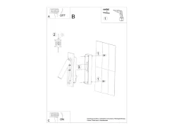 Lámparas de pared Zarenex moderno de acero - 1 fuentes luminosas 3000K - L.6,5 x A.20 cm - negro