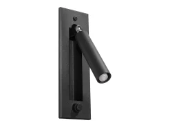 Lámparas de pared Zarenex moderno de acero - 1 fuentes luminosas 4000K - L.6,5 x A.20 cm - negro