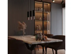 Lámparas de pared Zarpex moderno de acero - 2 fuentes luminosas 3000K - L.6 x A.29 cm - negro/cobre