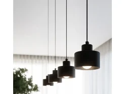 Lámparas de pared Zavros moderno de acero - 1 fuentes luminosas 3000K - L.22 x A.20 cm - negro