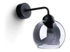 Lámparas de pared Zelaro moderno de acero - 1 fuentes luminosas 4000K - L.15 x A.26 cm - negro