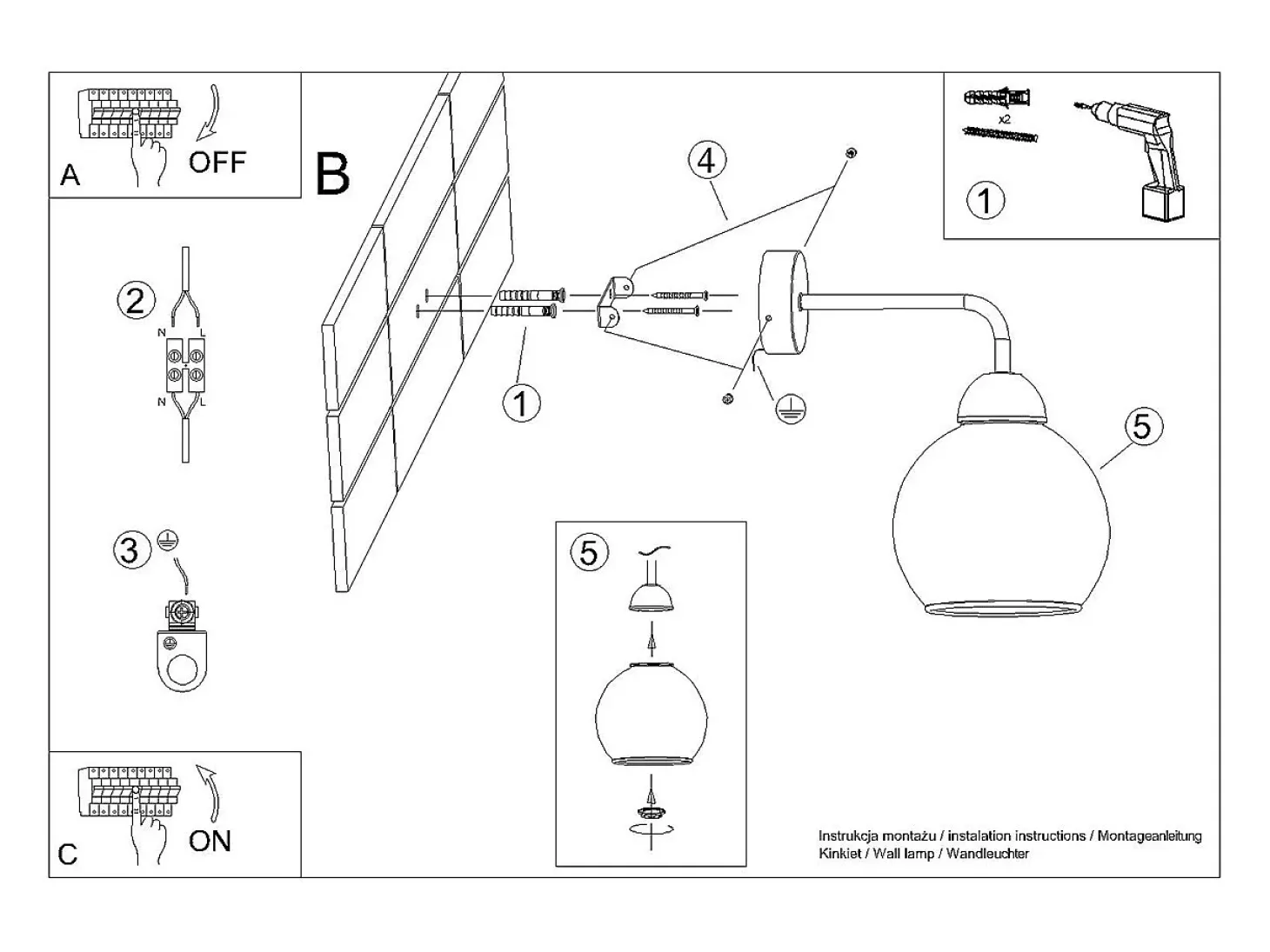 Lámparas de pared Zelaro moderno de acero - 1 fuentes luminosas 3000K - L.15 x A.26 cm - negro