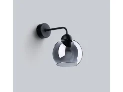 Lámparas de pared Zelaro moderno de acero - 1 fuentes luminosas 3000K - L.15 x A.26 cm - negro