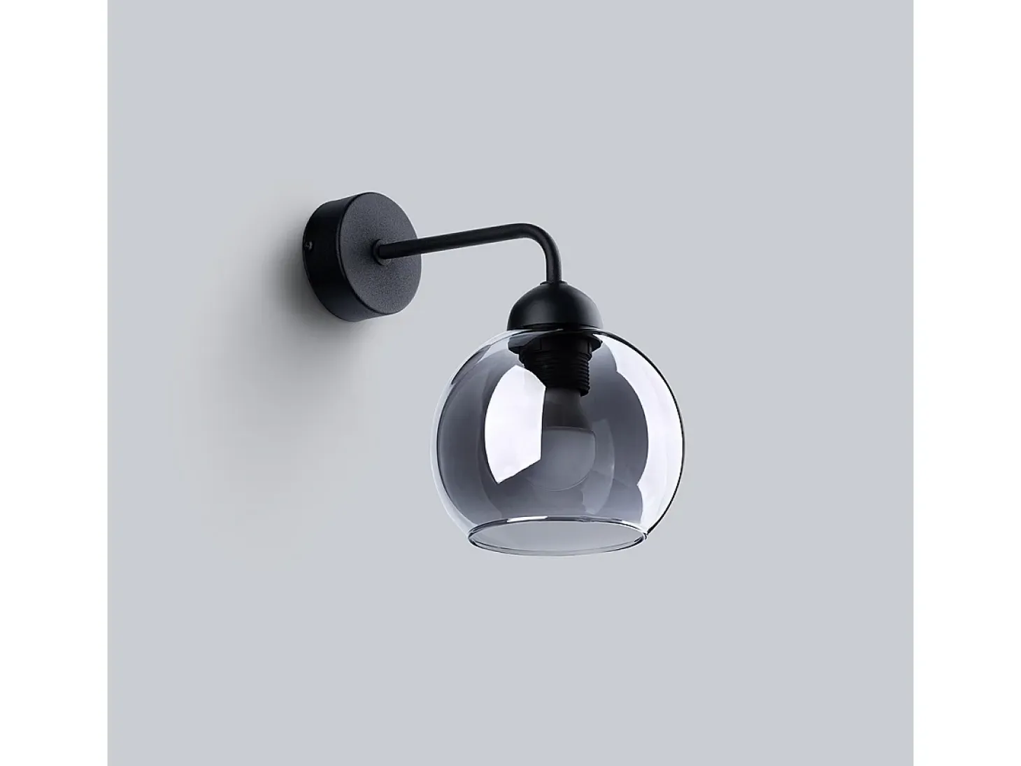 Lámparas de pared Zelaro moderno de acero - 1 fuentes luminosas 3000K - L.15 x A.26 cm - negro