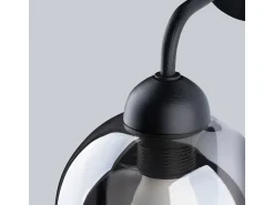 Lámparas de pared Zelaro moderno de acero - 1 fuentes luminosas 3000K - L.15 x A.26 cm - negro