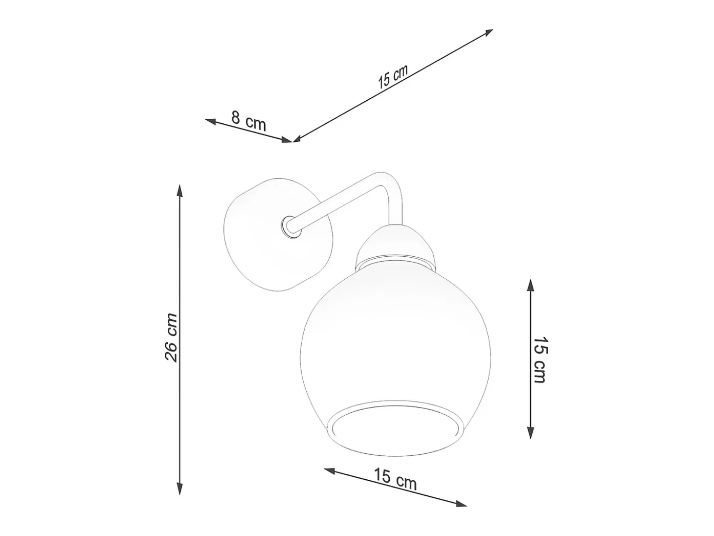 Lámparas de pared Zelaro moderno de acero - 1 fuentes luminosas 3000K - L.15 x A.26 cm - negro