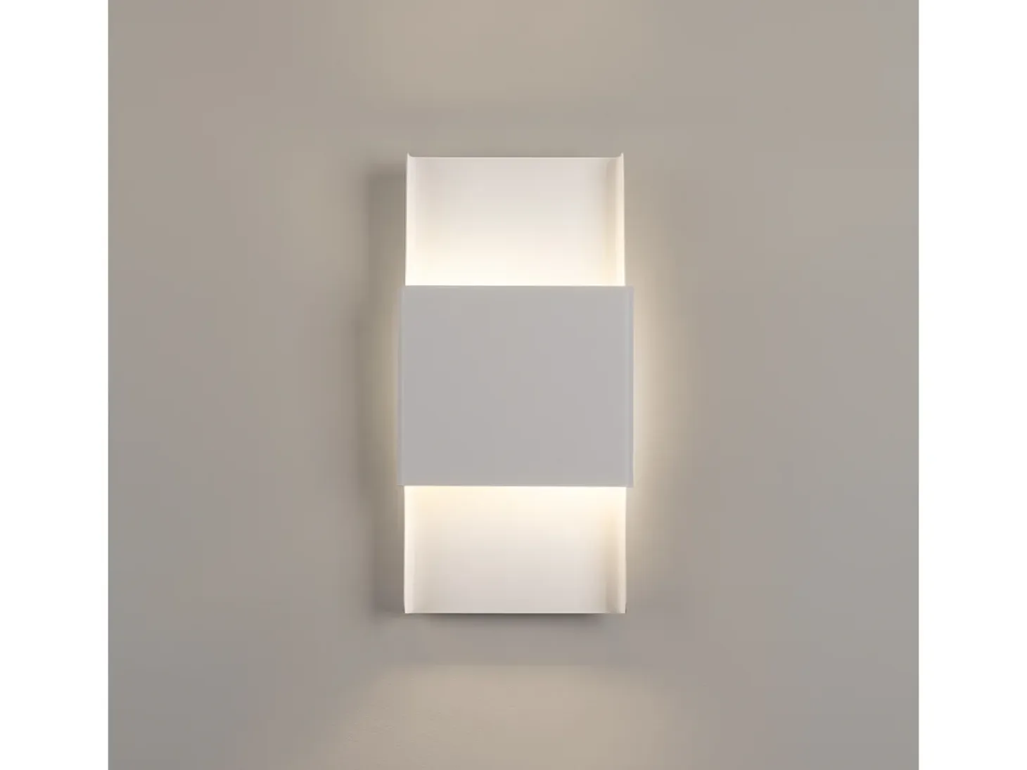 Lámparas de pared Zelfon moderno de acero - 2 fuentes luminosas 4000K - L.20 x A.40 cm - blanco