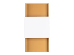 Lámparas de pared Zelfon moderno de acero - 2 fuentes luminosas 4000K - L.20 x A.40 cm - oro/blanco