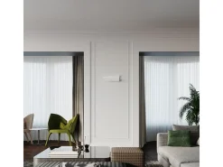Lámparas de pared Zelira moderno de acero/PVC - 2 fuentes luminosas 4000K - L.40 x A.15 cm - blanco