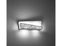 Lámparas de pared Zelira moderno de acero/PVC - 2 fuentes luminosas 4000K - L.40 x A.15 cm - blanco