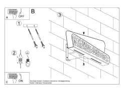 Lámparas de pared Zelira moderno de acero/PVC - 2 fuentes luminosas 3000K - L.40 x A.15 cm - blanco