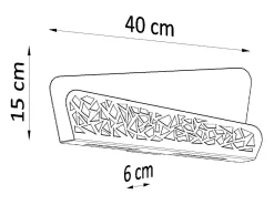 Lámparas de pared Zelira moderno de acero/PVC - 2 fuentes luminosas 3000K - L.40 x A.15 cm - blanco